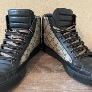 Gucci Canvas GG Supreme High Top Sneakers